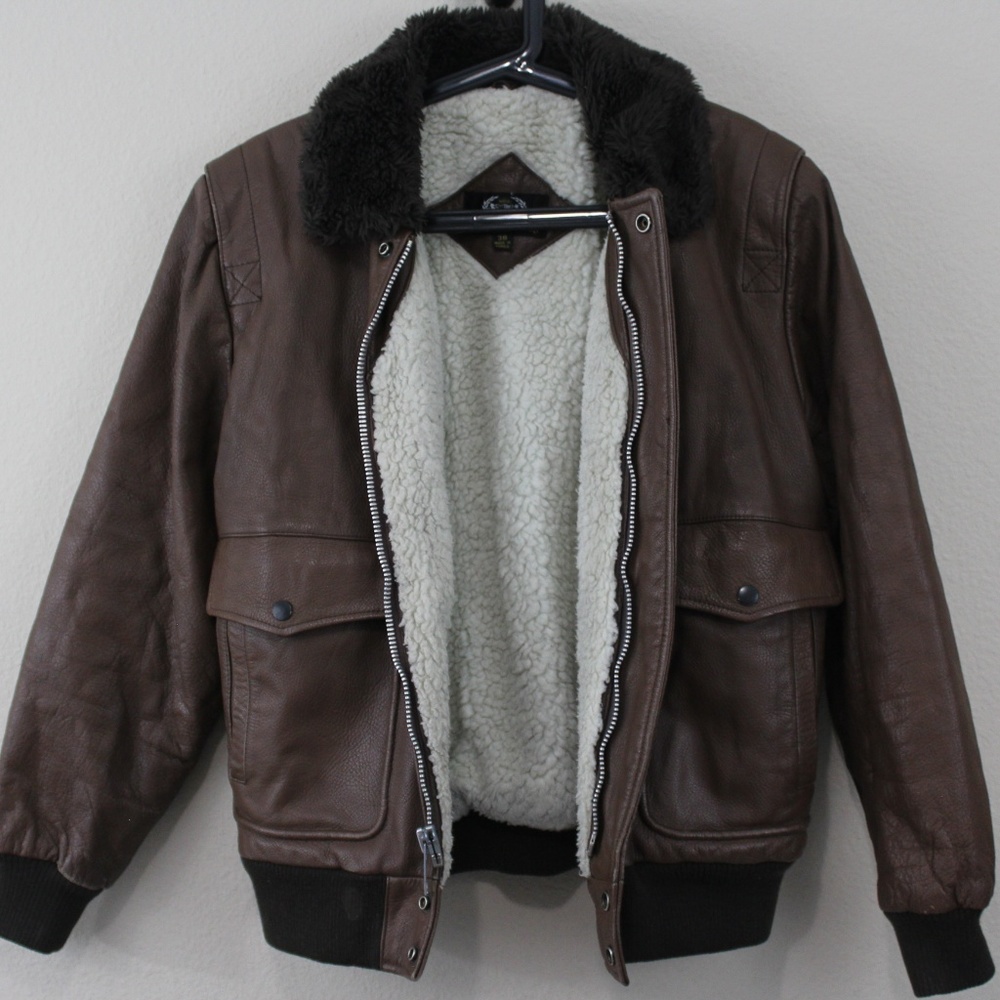 VTG Aberdeen G-1 Pilot Bomber Leather Jacket B301 - Picture 5 of 8